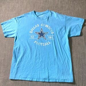 Dallas Cowboys Shirt Mens XL Blue Authentic Football NFL Cotton Performance